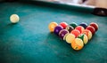 Billiard in a bar, quitting time Royalty Free Stock Photo