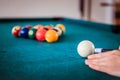 Billiard in a bar, quitting time Royalty Free Stock Photo