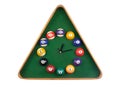 billiard clock isolated on white Royalty Free Stock Photo