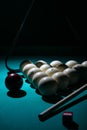 Billiard concept. Floodlite. Royalty Free Stock Photo
