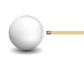 Billiard Cue Aiming on Ball