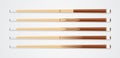 Billiard cue sticks on white background Royalty Free Stock Photo