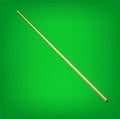 Billiard cues on green background. Snooker sports equipment. Vintage pool cue. Vector