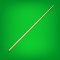 Billiard cues on green background. Snooker sports equipment. Vintage pool cue. Vector