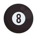 Billiard eight ball isolated icon Royalty Free Stock Photo