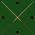 Logo billiard elements cue and pocket for billiards. Billiard emblem