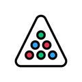 Billiard flat color icon