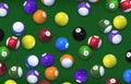 Billiard Game Balls Background