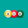 Billiard game icon . Royalty Free Stock Photo