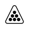 Billiard glyph flat icon