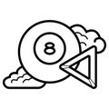 Billiard icon. Game Royalty Free Stock Photo