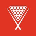 The billiard icon. Game symbol. Flat Royalty Free Stock Photo