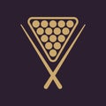 The billiard icon. Game symbol. Flat Royalty Free Stock Photo