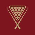 The billiard icon. Game symbol. Flat Royalty Free Stock Photo