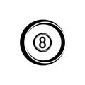 Billiard logo template vector icon design - Vector Royalty Free Stock Photo