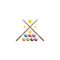 Billiard logo vector Royalty Free Stock Photo