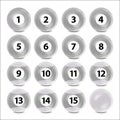 Billiard Or Lottery Number Balls Set Vector. Black And White Balls Isolated. Bingo Balls Set With Numbers. Realistic Vector. Lotto Royalty Free Stock Photo