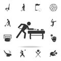 billiard player icon. Detailed set of athletes and accessories icons. Premium quality graphic design. One of the collection icons