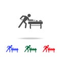 Billiard player icons. Elements of sport element in multi colored icons. Premium quality graphic design icon. Simple icon for