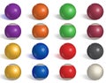 Billiard, pool balls collection. Snooker. Reverse, empty, side realistic balls on white background. Vector illustration Royalty Free Stock Photo