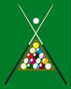 Billiard pool illustration