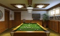 Billiard room classical style Royalty Free Stock Photo