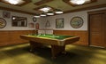 Billiard room classical style Royalty Free Stock Photo