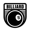 Billiard snooker logo template vector art graphic