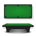 Billiard, snooker or pool table on which cue sports are played. Equipment for game. Royalty Free Stock Photo