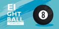 Billiard sport ball equipment icon