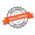 Billiard stamp illustration