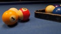 billiard table being set on top of billiard balls, billiard sport game