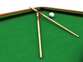 Billiard table closeup