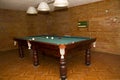 Billiard table in the house