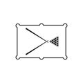 The billiard table icon. Game symbol. Royalty Free Stock Photo