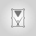 The billiard table icon. Game symbol. Flat Royalty Free Stock Photo
