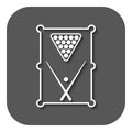 The billiard table icon. Game symbol. Flat Royalty Free Stock Photo