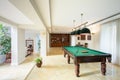 Billiard table in living room Royalty Free Stock Photo