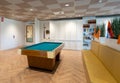 Billiard table in a recreational relaxation area