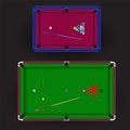 Billiard tables American Snooker dark background