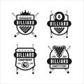 Billiard Tournament Design Logo Collections Royalty Free Stock Photo