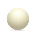 Billiard white ball isolated on a white background vector