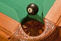 Billiards 8 Ball, edge of pocket