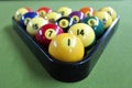 Racked pool balls Royalty Free Stock Photo