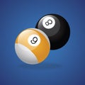 billiards balls. Vector illustration decorative design