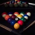Billiards,Billiard balls. Conceptual image