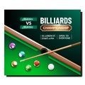 Billiards Championship Promotion Banner Vector