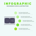 Billiards, Cue, Game, Pocket, Pool Solid Icon Infographics 5 Steps Presentation Background