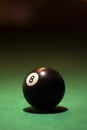 Billiards eight ball.