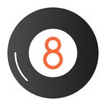 Billiards flat icon. Billiard ball color icons in trendy flat style. Eight ball gradient style design, designed for web